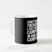 Kampvuur kamperen bos kampeerder  koffiemok (Voorkant links)