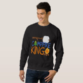 Kampvuur King Camping Camp Smores Bonfire Dad Hus Trui (Voorkant volledig)
