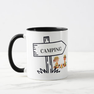 Kampvuur Koffie in de openlucht avontuur in de n Mok