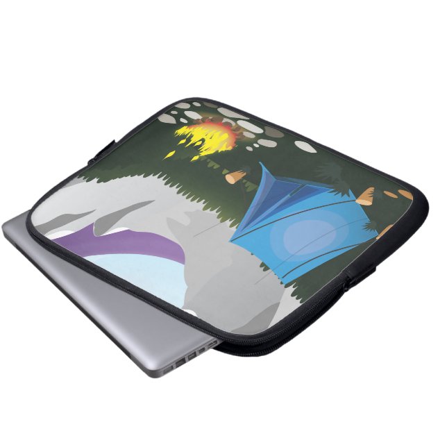Kampvuur Laptop Sleeve (Voorkant onderkant)