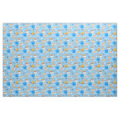 Kampvuur Marshmallow Chocolate Smores Blauw Stof (Fat Quarter)