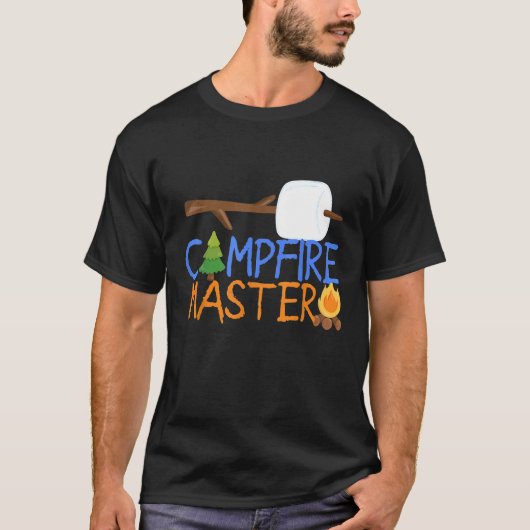 Kampvuur Master Dad Camping Camp Smores Bonfire T-shirt (Voorkant)