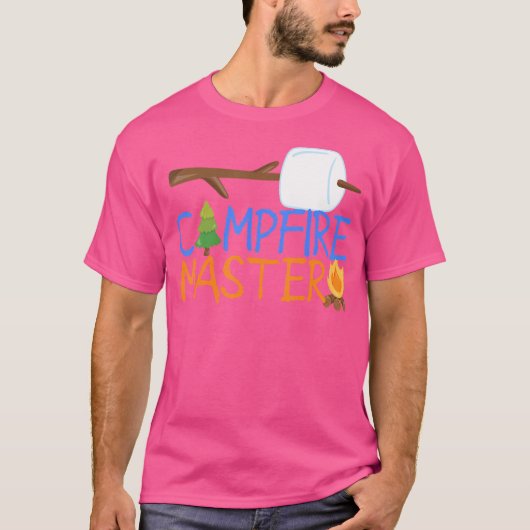 Kampvuur Master Dad Camping Shirt Camp S'Mores Bon (Voorkant)