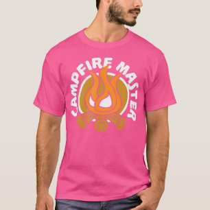 Kampvuur Meester Grappig Kamperen Vuur T-shirt