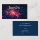 Kampvuur met brandende vezels visitekaartje (Voorkant / Achterkant)