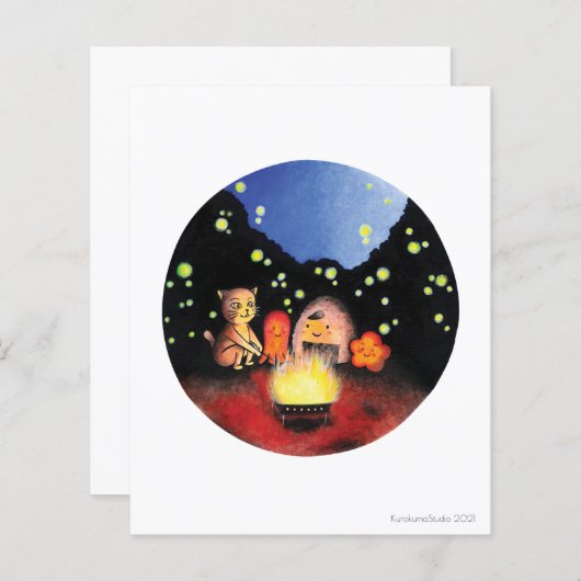 Kampvuur met goede vrienden (Voorkant / Achterkant)