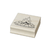 Kampvuur met Rocks Rubber Stamp Rubberstempel (Stempel)