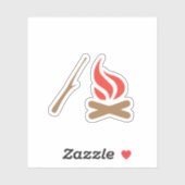 Kampvuur Nachten Sticker (Vel)