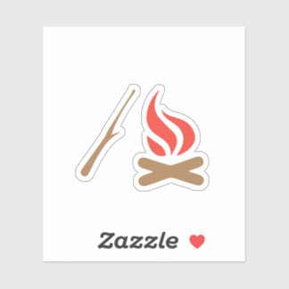 Kampvuur Nachten Sticker