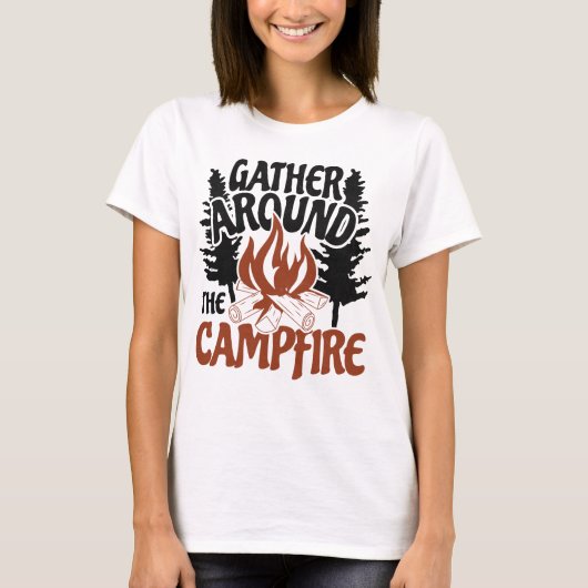 Kampvuur Nights Cosy Outdoor Adventure T-shirt (Voorkant)