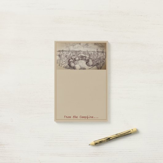 kampvuur-Notitieblok Post-it® Notes (Op bureau)