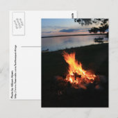 kampvuur op Sunset Briefkaart (Voorkant / Achterkant)