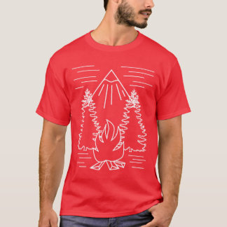 Kampvuur Outr Wandeltocht Camping meisje T-shirt