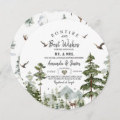 Kampvuur Pijnboom Bos Koppel Douche Kaart (Voorkant / Achterkant)