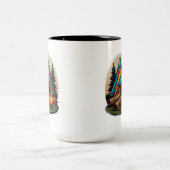 Kampvuur Plezier voor uw draden Tweekleurige Koffiemok (Center)