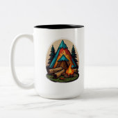 Kampvuur Plezier voor uw draden Tweekleurige Koffiemok (Links)