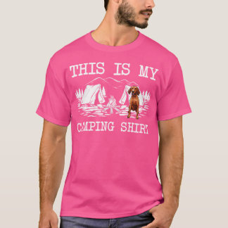 Kampvuur Redbone Coonhound Hond Dit Is Mijn Kamper T-shirt