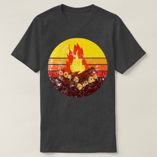 Kampvuur Retro Vintage 1 T-shirt (Design voorkant)
