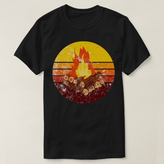 Kampvuur Retro Vintage 2 T-shirt (Design voorkant)