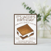 Kampvuur S'mores Marshmallow Smores Verjaardagsfee Uitnodiging Briefkaart (Staand voorkant)