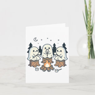 Kampvuur Spooky Marshmallow Halloween Bonfir Kaart