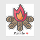 kampvuur sticker (Vel)