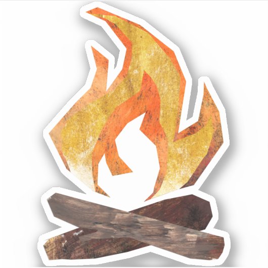 Kampvuur Sticker (Voorkant)