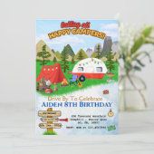 KAMPVUUR VERJAARDAGSBASH, KAMPEREN OP BERGEN KAART (Staand voorkant)