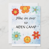 KAMPVUUR VERJAARDAGSBASH, KAMPEREN OP BERGEN KAART (Achterkant)