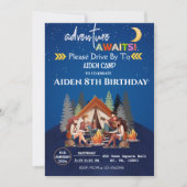 KAMPVUUR VERJAARDAGSBASH, KAMPEREN OP BERGEN KAART (Voorkant)