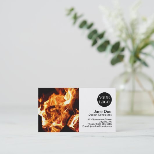 kampvuur visitekaartje (Staand voorkant)