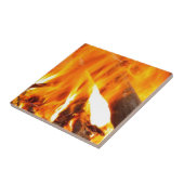Kampvuur warm met hout tegeltje (Zijkant)