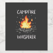 kampvuur wijn etiket (Enkel label)