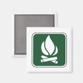  kampvuurbord magneet (Voorkant / Achterkant)