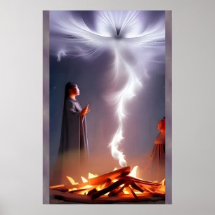 Kampvuurmagie - AI Fantasie Kunstprint Tribal Poster
