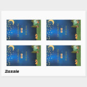 Kampvuursticker met S'mores Rechthoekige Sticker (Vel)