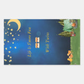 Kampvuursticker met S'mores Rechthoekige Sticker (Voorkant)