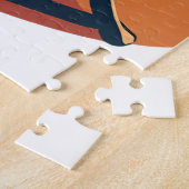 kampvuurzonsondergang legpuzzel (Zijkant)