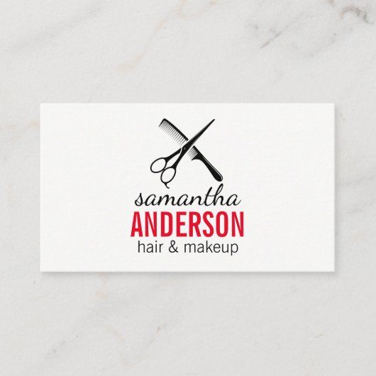 Kamschaar | Kapsalon Logo Visitekaartje (Voorkant)