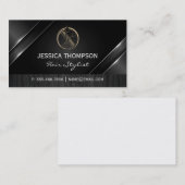 Kamschaar Logo | Metallic | Hout Visitekaartje (Voorkant / Achterkant)