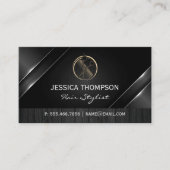 Kamschaar Logo | Metallic | Hout Visitekaartje (Voorkant)