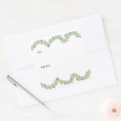 Kamschelp cadeausticker vierkante sticker (Envelop)