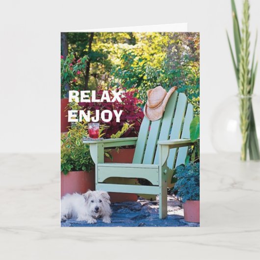 KAN "40"TOUCH=RELAX/ENJOY ZIJN KAART (Voorkant)