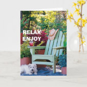 KAN "40"TOUCH=RELAX/ENJOY ZIJN KAART (Gele Bloem)