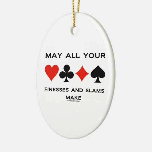 Kan al uw Finesses en slams maken (Bridge) Keramisch Ornament (Links)