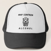 Kan Alcohol Trucker Hat bevatten - Grappig Drink Trucker Pet (Voorkant)