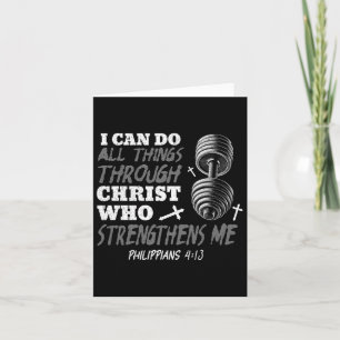 Kan alle dingen doen Christelijk Jesus Bodybuildin Kaart