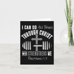 Kan alle dingen doen Christelijk Jesus Bodybuildin Kaart