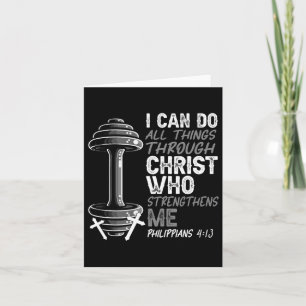 Kan alle dingen doen Christelijk Jesus Bodybuildin Kaart