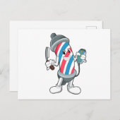 Kan als Hairdresser met Razor Briefkaart (Voorkant / Achterkant)